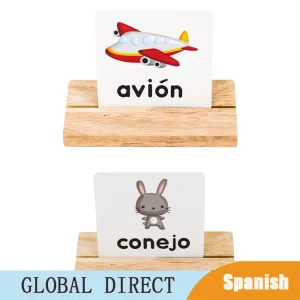 Spell Spanish Words Game – Montessori Wooden Alphabet Puzzle for Kids