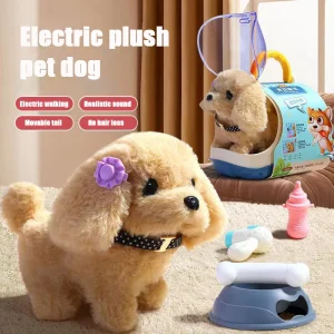 Electronic Walking Pet Dog Toy – Interactive Puppy with Lights & Sounds