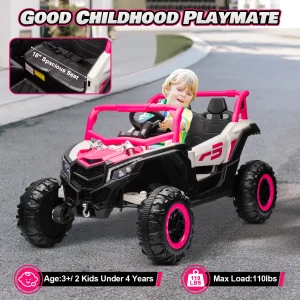 24V Ride On Car for Kids w/Remote Control, Battery Powered Off-Road UTV
